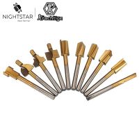 【DT】hot！ 10Pcs Titanium Router Bits Wood Milling Cutter 1/8  Shank 3mm Carpentry Trimming Carving for