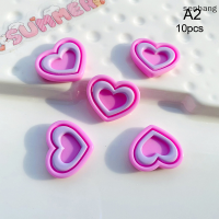 ?SEN? 10ชิ้นแพ็คคำโชครูปหัวใจหลากสีสำหรับผู้หญิงเด็กเคสโทรศัพท์ทำมือวัสดุเครื่องประดับผมทำมือ