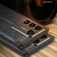 Lereach เคส TPU คลาสสิกน้ำหนักเบาสำหรับ Vivo V27 Pro V27pro V27e ป้องกันรอยนิ้วมือเคสโทรศัพท์ฝาหลังหนังลายซิลิโคนลายลิ้นจี่