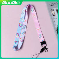 Guugeki รูปการ์ตูนมีสายคล้องสำหรับโทรศัพท์หลักเคสพวงกุญแจสายห้อยสายห้อยคอน่ารักสายคล้องคอ ID นักเรียนการ์ดเชือกตราสัญลักษณ์