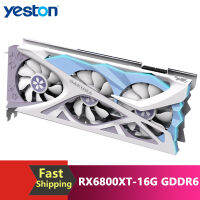 Yeston RX6800XT-16G D6 YA Gaming Graphics Card with 16G256bitGDDR6 Memory Dual Light Effect Mode DP+HD+Type-C Output Ports