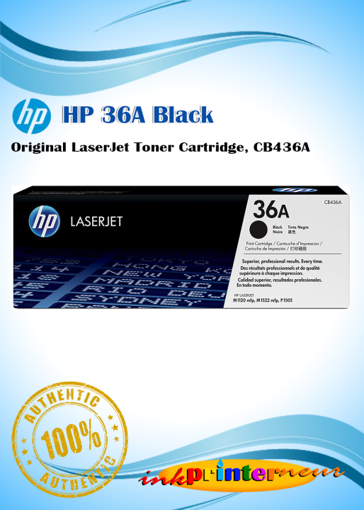 Hp 36a Black Original Laserjet Toner Cartridge Cb436a Lazada Ph 