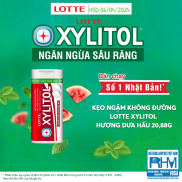 Kẹo ngậm không đường Lotte Xylitol - hương dưa hấu bạc hà 20,88 g