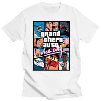 เสื้อยืดเมืองแห่งความชั่วรายโจรกรรมรถยนต์กราฟิก GTA เสื้อยืดผู้ชายเกม GTA เสื้อยืดผ้าฝ้ายคอปกทหารเรือ100สวยที่กำหนดเองได้สหภาพยุโรปแกรนด์