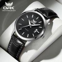 OPK Jam Tangan Lelaki Original Waterproof Quartz Movement Leather Luminous Business Leisure Men Watch 6010 【BYUE】