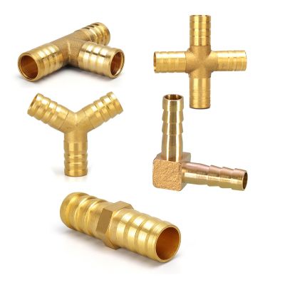 ✹ Fittings Connector Copper Pagoda Air Fuel Water Tube Brass Barb Pipe Fitting Barbed Joint Coupler Adapter For 6mm 8 10 12
