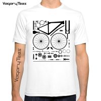 Vagarytees Bicycle Parts Structure Print T-Shirt Fashion Men T Shirt Disassembbicycle Streetwear Casual Hip Hop Tshirt