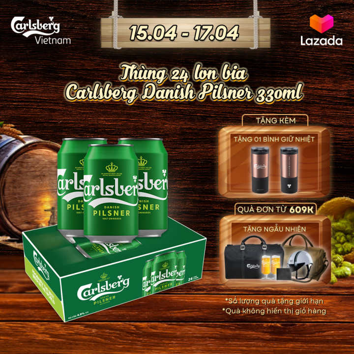 Thùng 24 Lon Bia Carlsberg Danish Pilsner 330ml | Lazada.vn