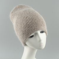 【YD】 2022 New Skullies Fur Knitted Hat Soft Warm Hats Gorros Female Cap