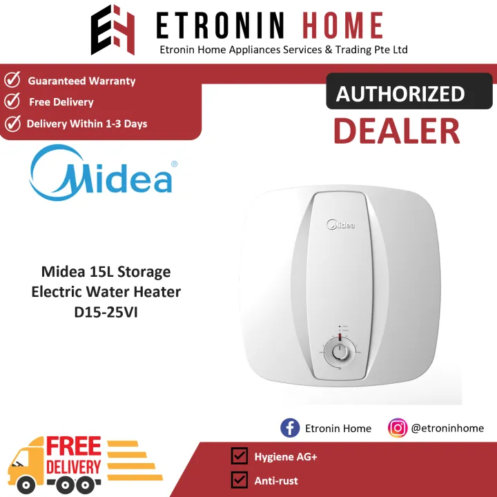 Midea 15L Storage Electric Water Heater D1525VI Lazada Singapore