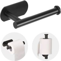 【YF】 Stainless Steel Paper Towel Holder Adhesive Toilet Roll No Hole Punch Kitchen Bathroom Lengthen Storage Rack
