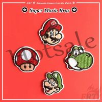 【hot sale】 ☄㍿ B15 ☸ Super Mario Bros - Nintendo Games Iron-On Patch ☸ 1Pc/4Pcs DIY Sew on Iron on Badges Patches