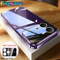 เคสโทรศัพท์เคลือบผิวด้วยไฟฟ้าสำหรับ VIVO V25 5G/V25e เคสโทรศัพท์ Big View พร้อมฟิล์มป้องกันเลนส์ในตัว TPU แบบนิ่มรองรับการกระแทกกันกระแทกเคสใส่โทรศัพท์ Vivo V25 5G/V25e