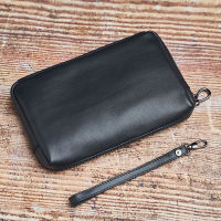 Genuine Leather Casual Men clutch Bags Phone Wallet Coin Purses Credit Card Holder Business Small Bag With 7.9 inch iPad NUPUGOO