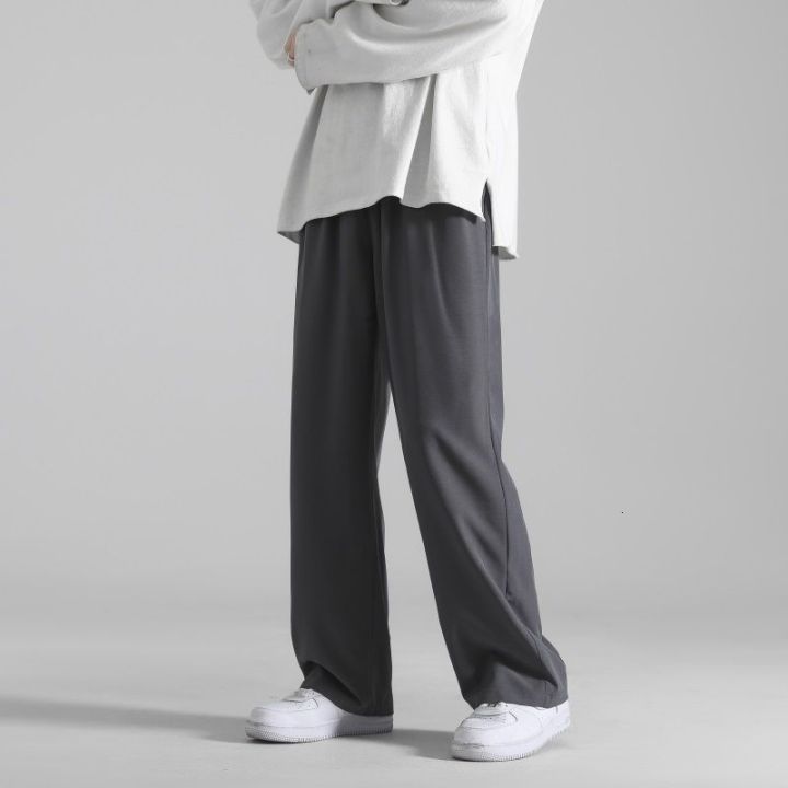 privathinker-korean-summer-silk-feel-straight-long-pants-men-2022-thin-light-weight-wild-leg-trousers-solid-color-mens-clothing