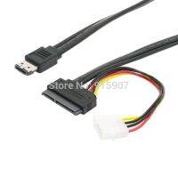 สายเคเบิ้ล Cy 50Cm Esatap Power Combo กับ Sata 22pin Ide 4pin 5V 12V สำหรับ3.5 "2.5" ฮาร์ดดิสก์สายข้อมูล