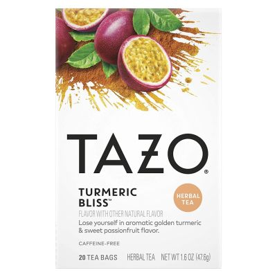 Premium for U📌TAZO TEA  ชาสมุนไพร Turmeric Bliss Herbal Tea ไม่มีคาเฟอีน ชาเพื่อสุขภาพ นำเข้าจากประเทศอเมริกา 1กล่องมี20ซอง📌