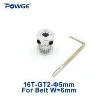 Powge 16ฟัน2gt จังหวะรอกฟันเฟืองขนาดเล็ก5มม. สำหรับยาง2เมตร Gt2สายพานเปิดกว้าง6มม. ความแม่นยำในการระบุตำแหน่ง16ซี่1ชิ้น