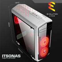 ITSONAS เคสคอมพิวเตอร์ ATX Case (NP) Evolution (White/Red)