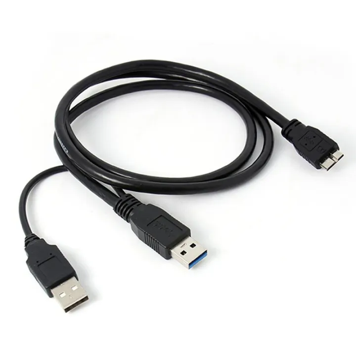 A Double A Micro USB B 3.0 Y-Cable Move Hard Drive Cable Black | Lazada PH