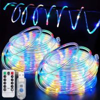 ZZOOI 12/7M LED Tube Rope String Lights Outdoor Waterproof Fairy Light Garden Garland For Home Party Wedding Christmas Yard Decoration