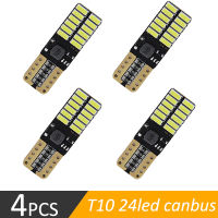 4PCS T10 หลอดไฟ LED CANbus รถโดม W5W ไฟสัญญาณ LED 12V 6000K ไฟป้ายทะเบียน 194 168 24SMD cob สีขาว Trunk Lamp2012 5W-gcbfxbfgfznfxnn