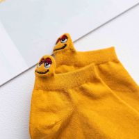 Korean INS Popular unny Cotton Socks Men Japan Harajuku Cute Emoji Casual Couple Ankle Socks