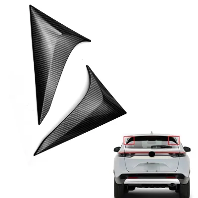 Car Rear Window Spoiler Side Wing Trim Cover Decorate for Honda HRV HR-V Vezel 2021 2022 Carbon Fiber