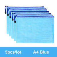 Sharkbang 5pcslot Transparent A4 File Folder Case Desk Paper Pencil Document Organizer Storage Bag Waterproof bag Stationery