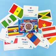 Bộ thẻ Flashcard song ngữ quốc kỳ các nước trên thế giới
