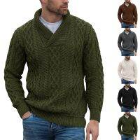 Autumn and Winter 2023 New Style Sweater Mens Fashion Solid Color Slim Knit Sweater Jacket Mens Wear