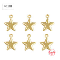 Real 14K Gold Filled Star Charm 9MM Gold Pendant For Bracelet Necklace Earring DIY Jewelry Accessories Jewelry Findings