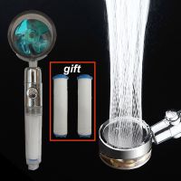 2022 Bathroom Shower Head Pressurized Water Saving Flow 360 Degrees Rotating With Small Fan Spray Nozzle Impurity Filter