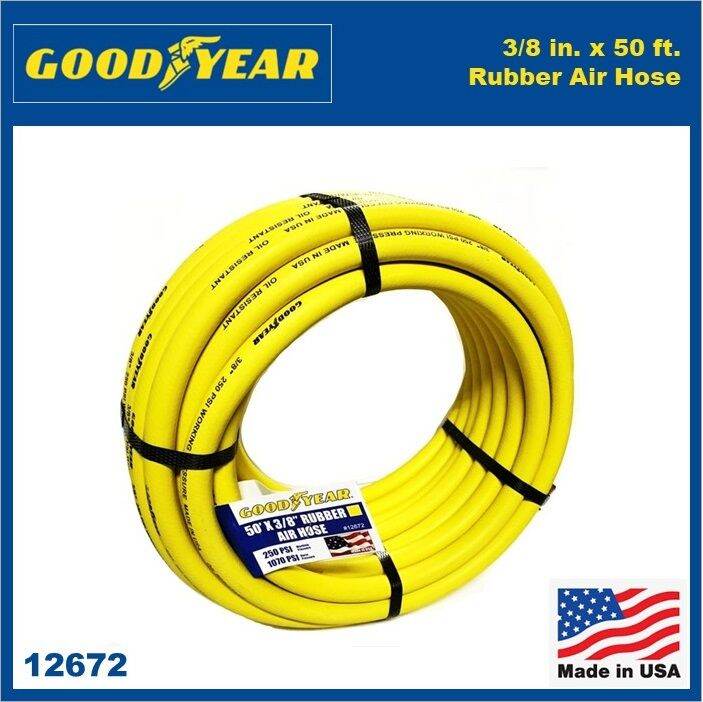 Goodyear Rubber Air Hose 3/8Inch by 50Feet 250 PSI Rubber 12672