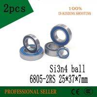 2PCS 6805-2RS 25x37x7mm Hybrid Ceramic Bearing Bicycle Bottom Brackets Spares Si3N4 Ball Bearings 6805RS