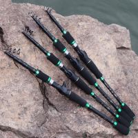 SIECHI Fishing Lure Rod Spinning Baitcasting Telescopic Ultralight Carbon Fiber Portable Travel Mini 1.8m 2.1m 2.4m 2.7m