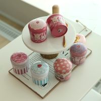 1Pc Creative Cake Shaped Storage Tin Box Chocolate Candy Box Birthday Wedding Party Decortion Small Gifts for Guest Storage Boxes