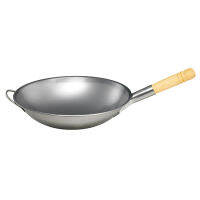 กระทะเหล็กด้ามไม้ทรงลึก ROCKET รุ่น NON STICK 13 ขนาด 36 ซม. สีเงิน ( ( รับประกันคุณภาพ ) )