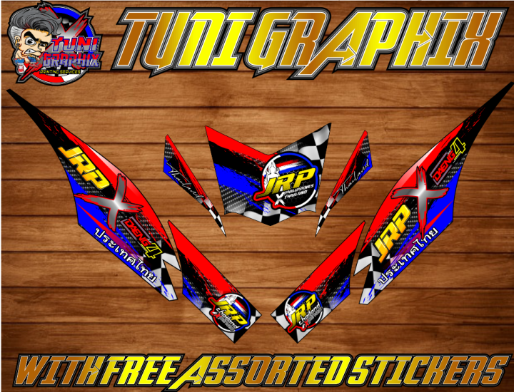 Honda XRM Trinity 125 Decal Sticker V2 ( JRP DECAL DESIGN STOCK SIZE) W ...