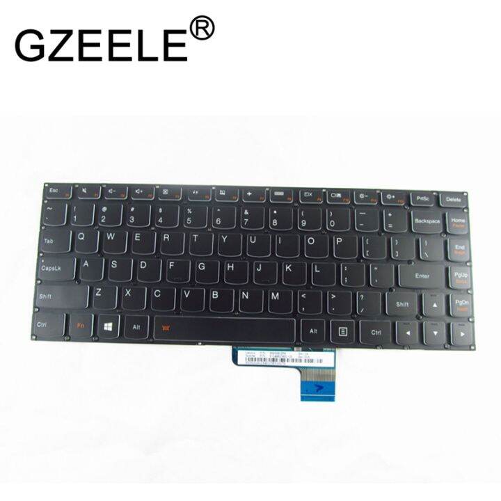 gzeele-คีย์บอร์ดสำหรับ-lenovo-ภาษาอังกฤษ-ideapad-yoga-700-14-700-14isk-2-13คีย์บอร์ดสีดำเรามีไฟด้านหลัง