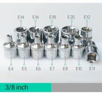 3/8 1/2นิ้วท็อกชุดซ็อกเก็ต E4 E5 E6 E7 E8 E10 E11 E12 E14 E16 E20 E18 E 22 E24อีประเภทดาวหญิงหัวเครื่องมือประแจขันน็อต