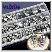 172/90pcs DIN1587 Acorn Nut Set M3 M4 M5 M6 M8 M10 M12 Stainless Steel Hexagon Dome Cap Nut Blind Nut Assortment Kit