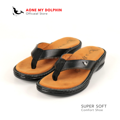 Aone My Dolphin[ลิขสิทธิ์แท้] WD58 - รองเท้าหูหนีบหนังแท้ เพื่อสุขภาพช่วยบรรเทาอาการรองช้ำและภาวะเท้าแบน