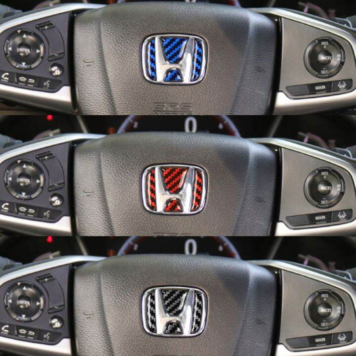(huish6)FOR HONDA JAZZ CITY HRV CRV CIVIC steering wheel logo sticker