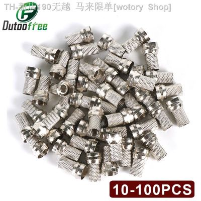 【CW】◈  10-100PCS/lot Twist on RG6 F Type Coaxial Cable Plugs materials singnal connector Galvanized