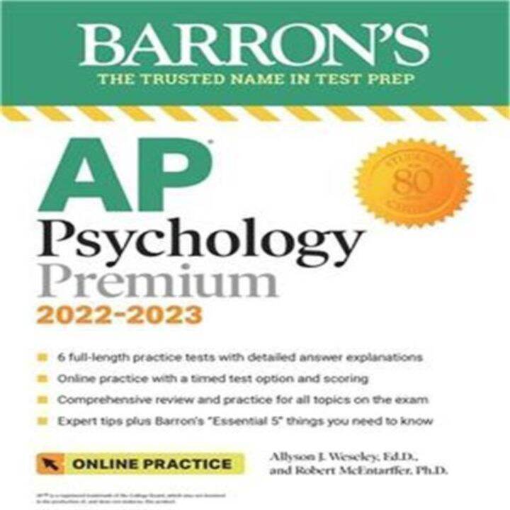 Baron AP exam reference appendix Psychology premium AP tended to Pre ...