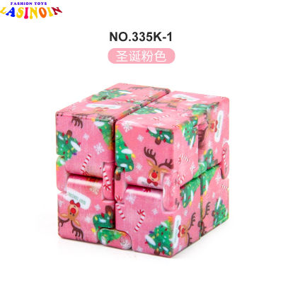 Ts【คลังสินค้าพร้อม】Infinity Puzzle Cube 2X2 Pocket Magic Cube Finger Flip Square Halloween Christmas Stress Relief Toys【cod】