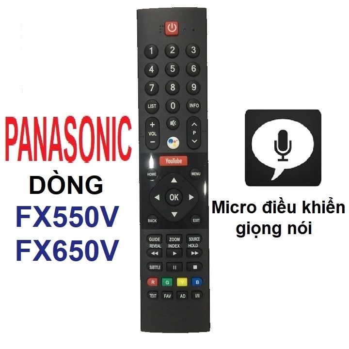 HCM]Remote điều khiển tivi Panasonic có micro Panasonic android tv dòng  FX550V FX650V (Micro điều khiển giọng nói) | Lazada.vn