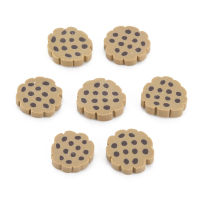 50g Handmade Polymer Clay Cabochons Imitate Food Biscuits Tan 9~10.5x2mm about 250pcs/50g