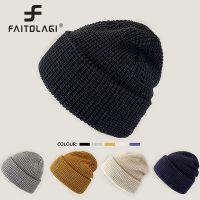 【YD】 New Lattice Korean Men Cap Warm Knitted Hat Hip Hop Skullcap Fashion Color Bonnet